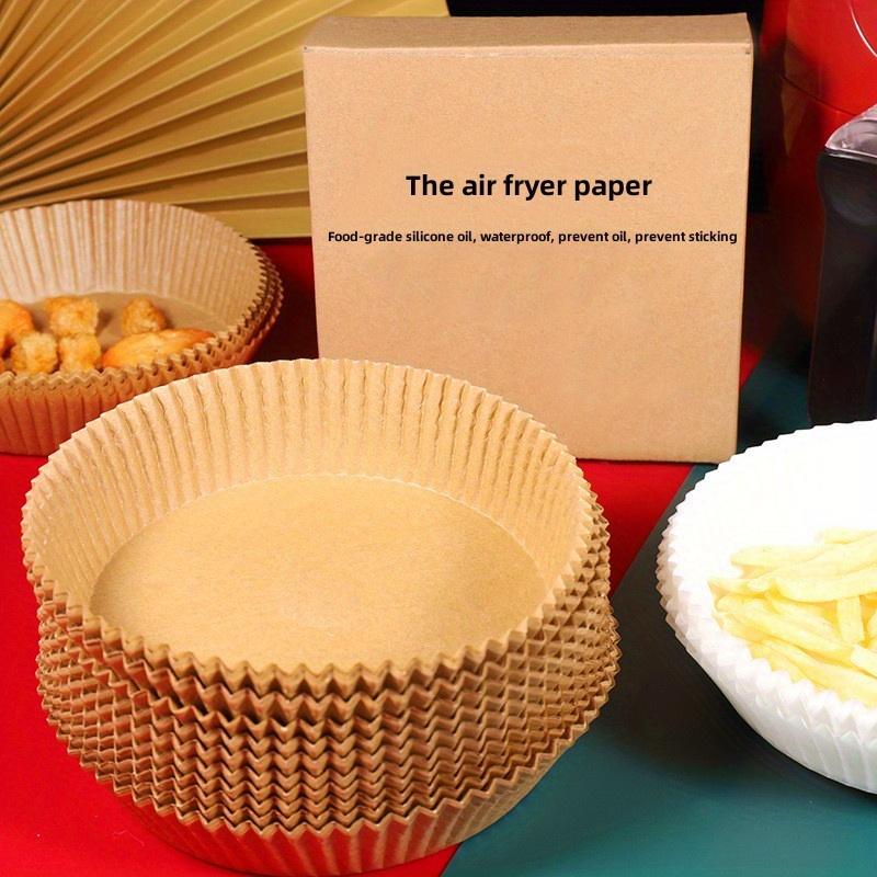 Circular Large size Air Fryer Liners Disposable Paper Bowl - Temu