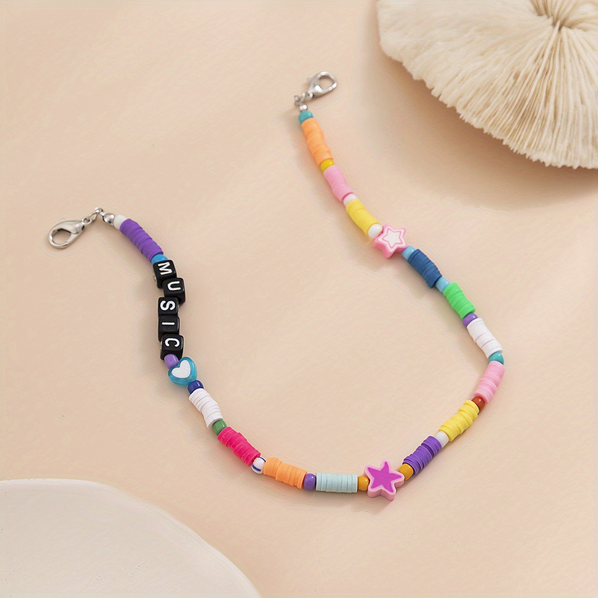 Simple Colorful Beaded Shoe Chain Personality Soft Pottery Beaded Chain, Don't Miss These Great Deals