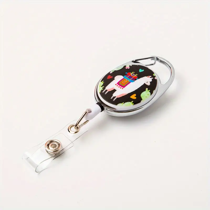 Retractable Badge Reel Carabiner Belt Clip Key Ring Cute - Temu