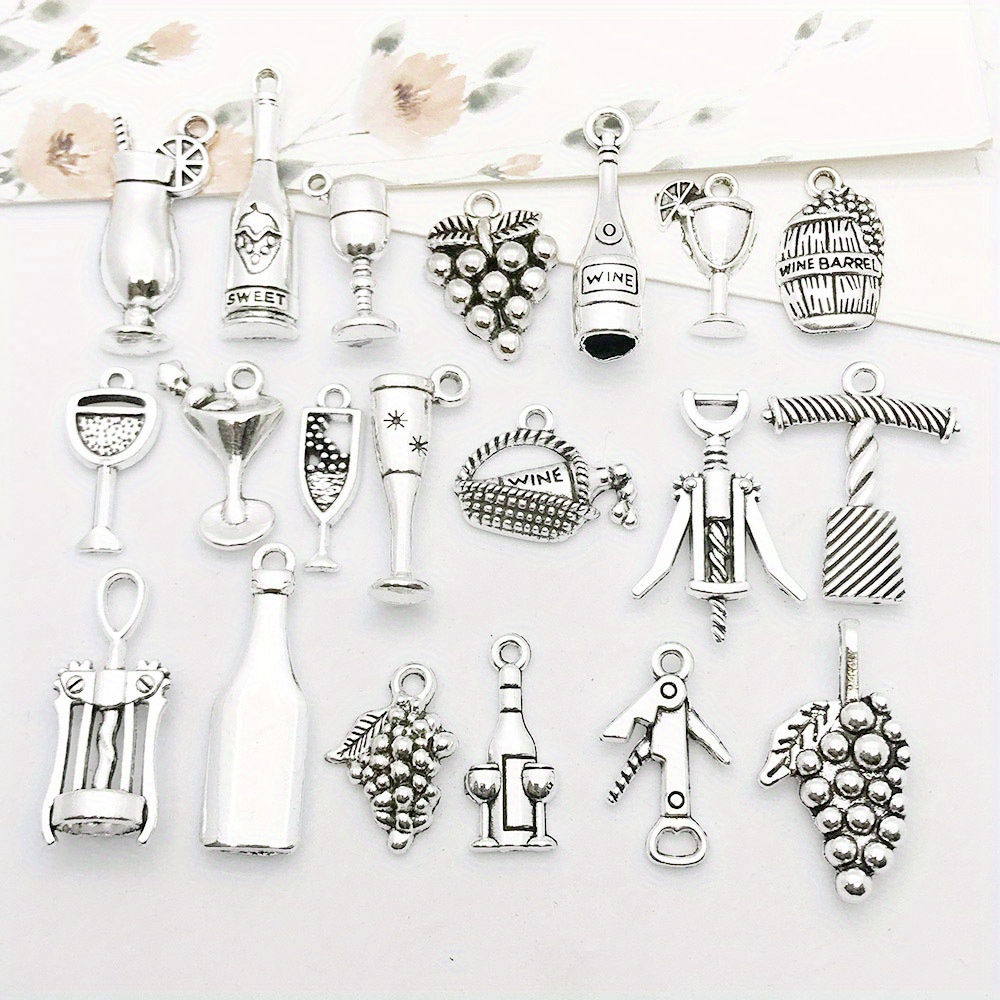 Wholesale Bulk Lots Jewelry Making Mixed Smooth Tibetan Silver Metal Charms  Pendants DIY for Necklace Bracelet 100 PCS 7-25mm - AliExpress