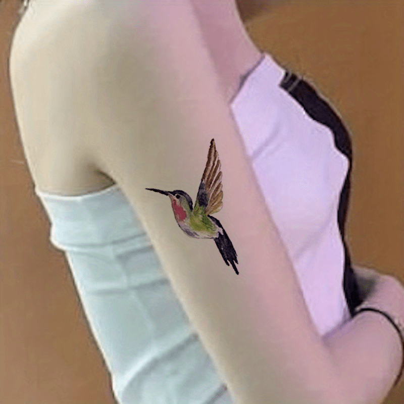 Waterproof Tattoo Stickers Colorful Bird Pattern Fashion Long Lasting Temporary Tattoos Temu 