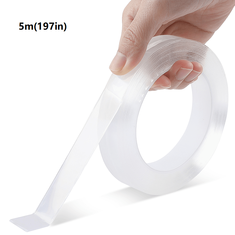 1 2 3 4 5 6 Rolls Double Sided Transparent Nano Tape Reusable Non Marking  Adhesive Tape Home Office Pasting Items - Tools & Home Improvement - Temu