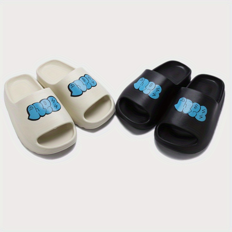 Cute Cartoon Eva Pillow Slides, Open Toe Soft Sole Quick Drying Bathroom  Shoes, Comfy Indoor Shower Slides - Temu Spain