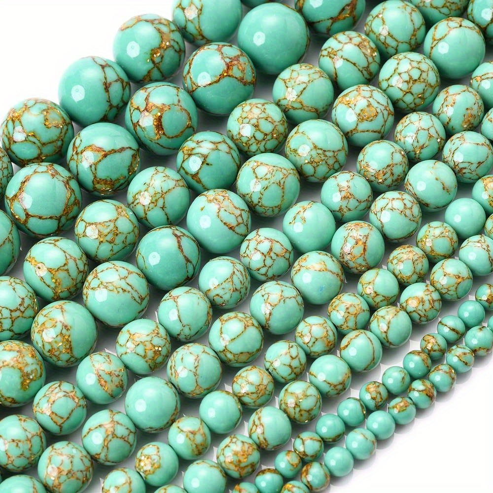 Natural Stone Beads Green Pine Round Loose Beads For Jewelry Making Diy Bracelet Necklace Accessories 4/6/8/10/12mm