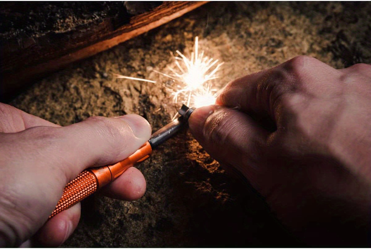  Kit de supervivencia de iniciación de fuego de magnesio [barra  de pedernal] con varilla de cuchillo de metal – Arrancadores de fuego  rápidos de emergencia – Kit de supervivencia para camping 