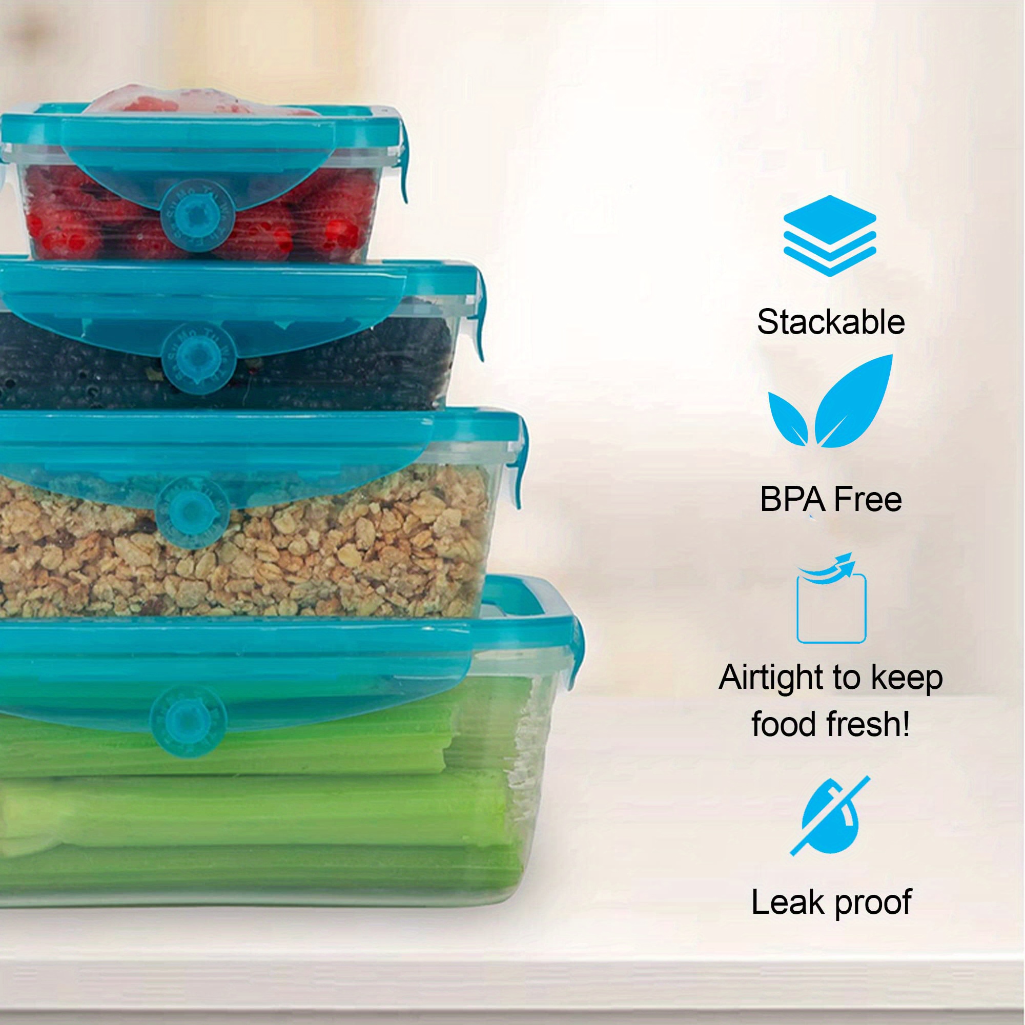 Bpa-free Silicone Leak-proof Food Containers With Lids - Stackable,  Airtight Crispers For Solids, Soups, And Sauces - Freezer-safe  Fresh-keeping Box For Meal Preparation - Kitchen Accessories - Temu Germany