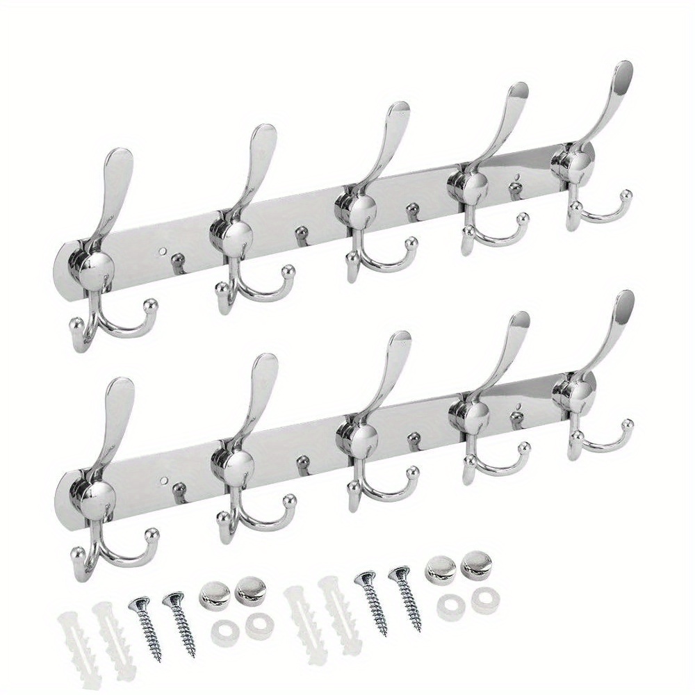 Wall mounted 5 Hook Coat Rack Heavy Duty Triple Hook Mudroom - Temu