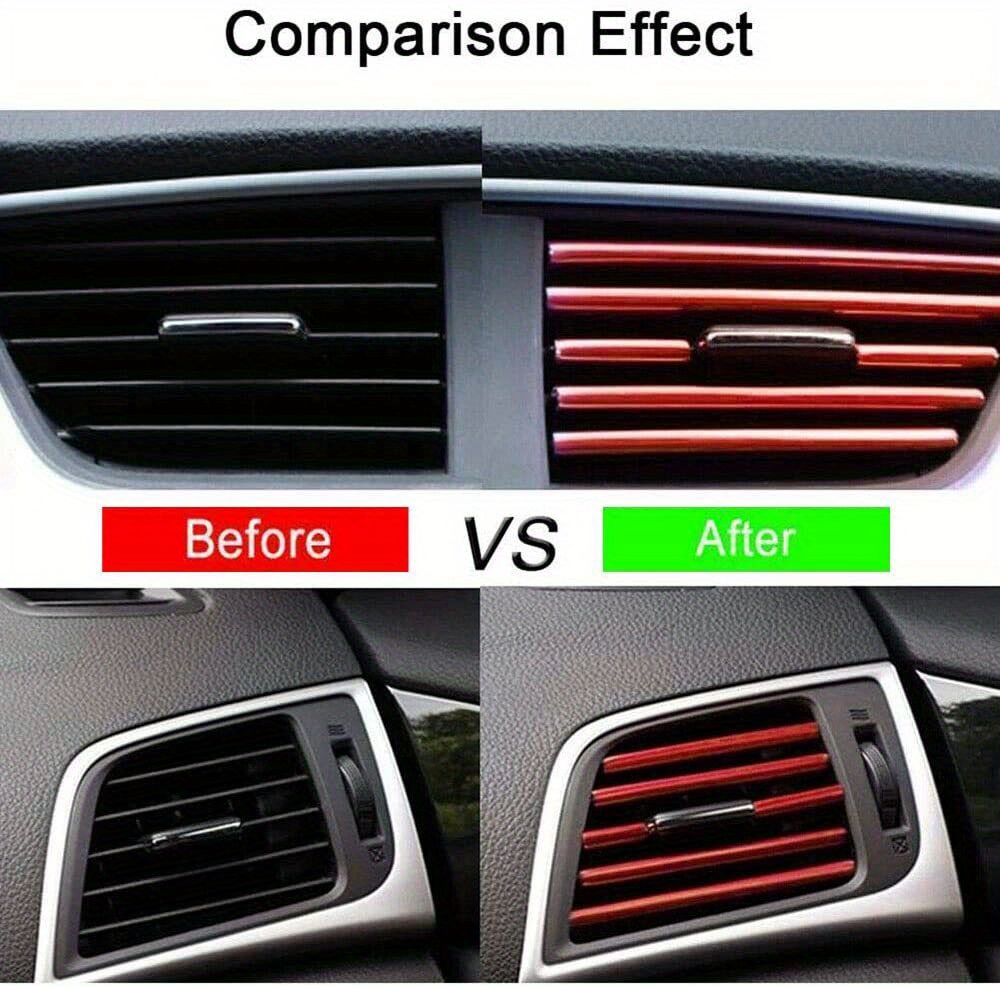 10tlg Auto Innenraum Klimaanlage Steckdose Dekoration Streifen Abdeckung  Zubehör