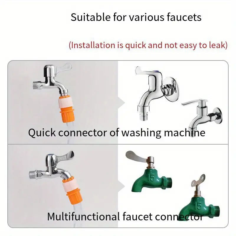1pc universal metal faucet connector transform your kitchen hose for garden watering tools details 3