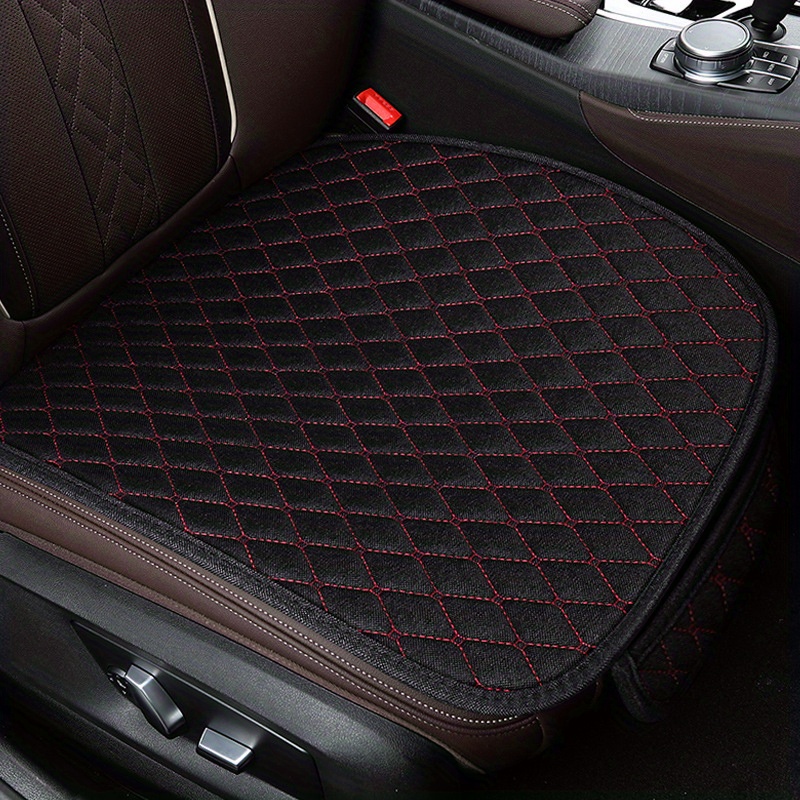 Breathable Non Slip Pure Linen Car Seat Cushion Universal Fit Car