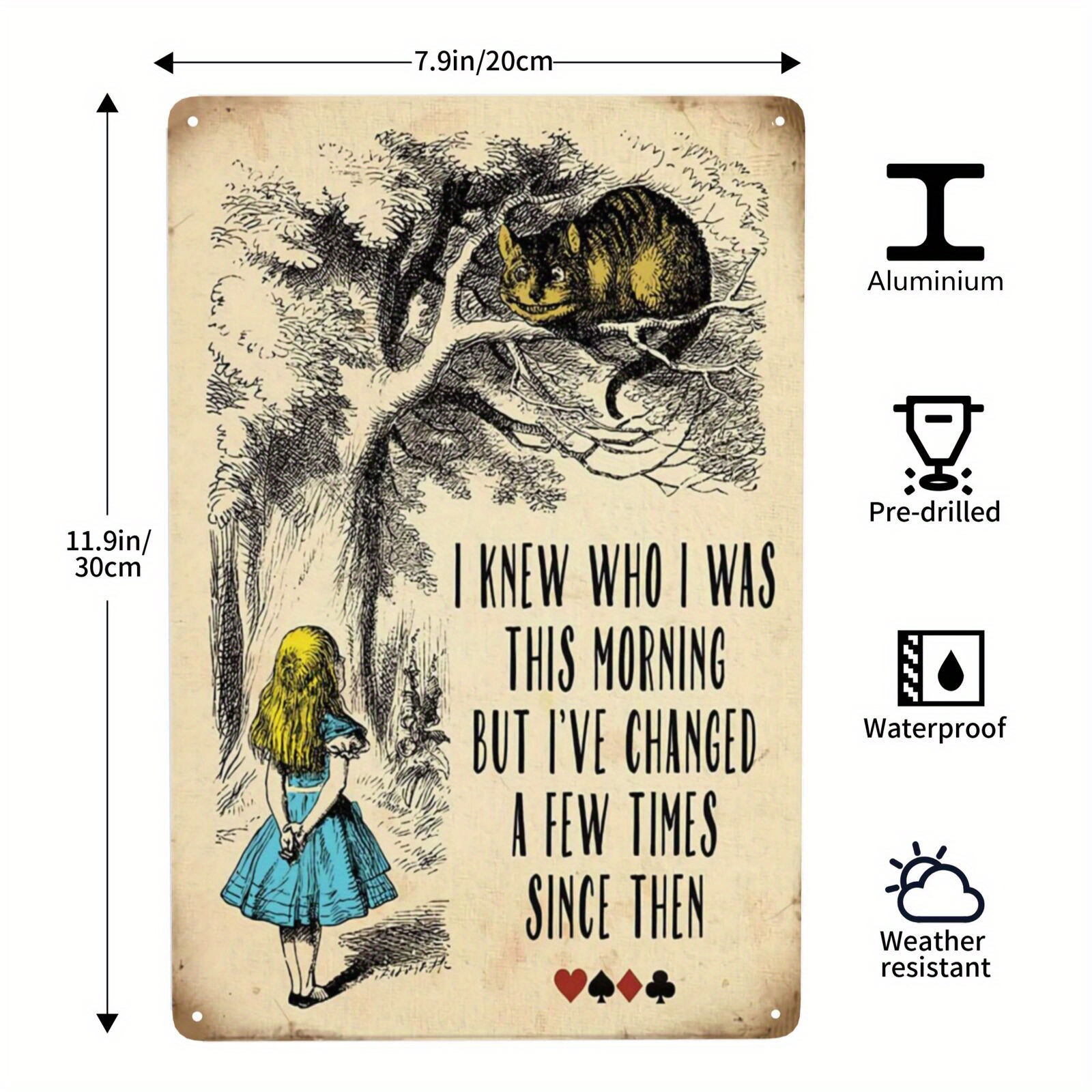 Alice In Wonderland Prints Typography Book Page Print - Perfect Alice In Wonderland  Gifts And Decorations (unframed) - Temu Italy