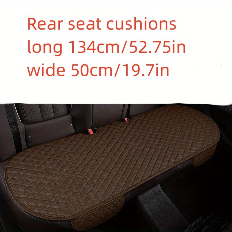 Breathable Non Slip Pure Linen Car Seat Cushion Universal Fit Car