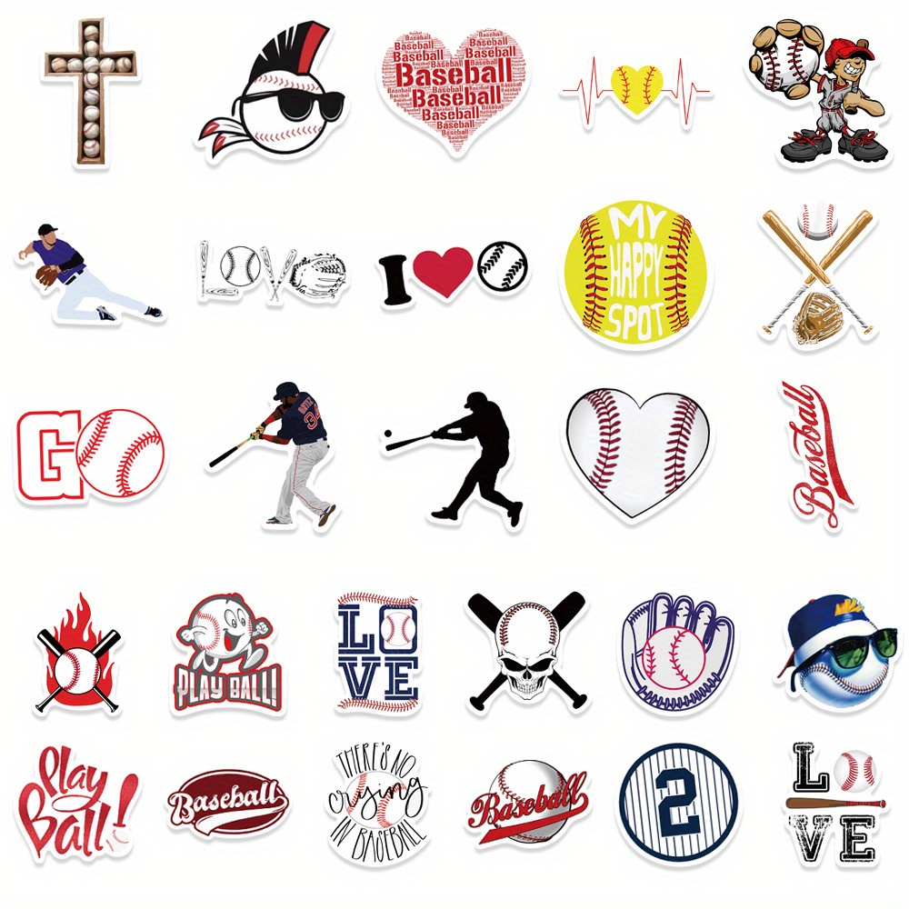 Waterproof Stickers Baseball Bat Sports - Temu