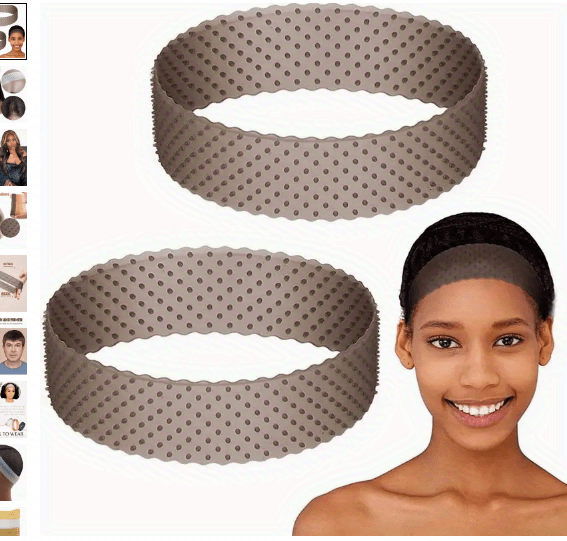 Breathable Anti slip Wig Band Adjustable Silicone Wig - Temu