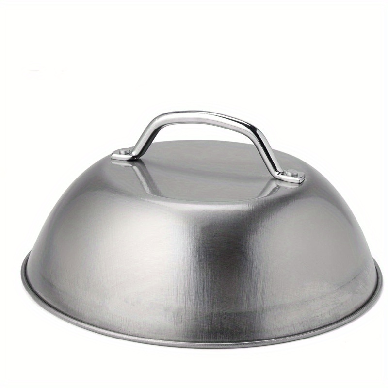 Image of Grill Tool Teppanyaki Steak Pan Lid, Melted Dome, 9 Inches (. 22.9cm), Stainless Steel Grill Braising Lid