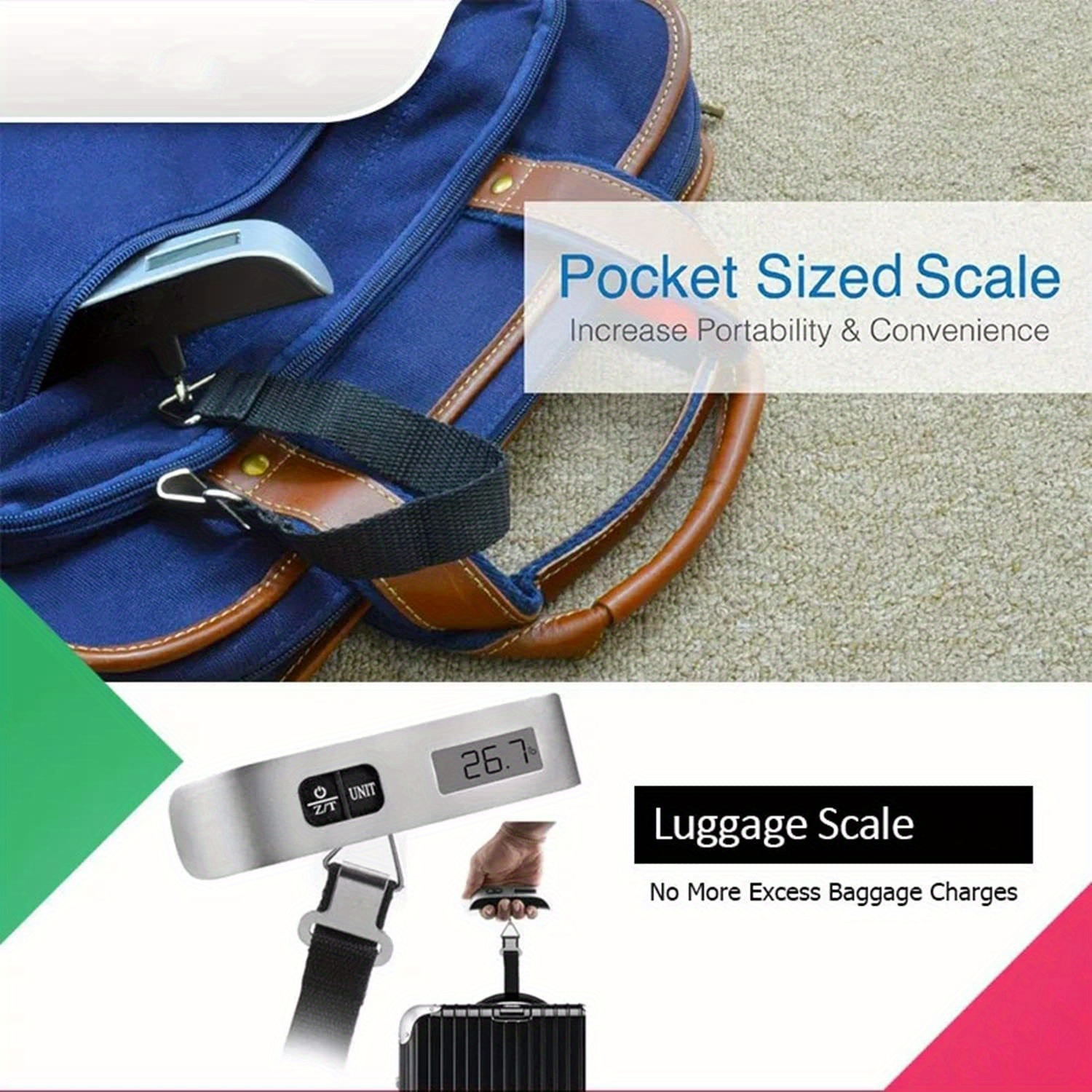 Miuline Luggage Scale,Portable Handheld Suitcase Weight for Travel