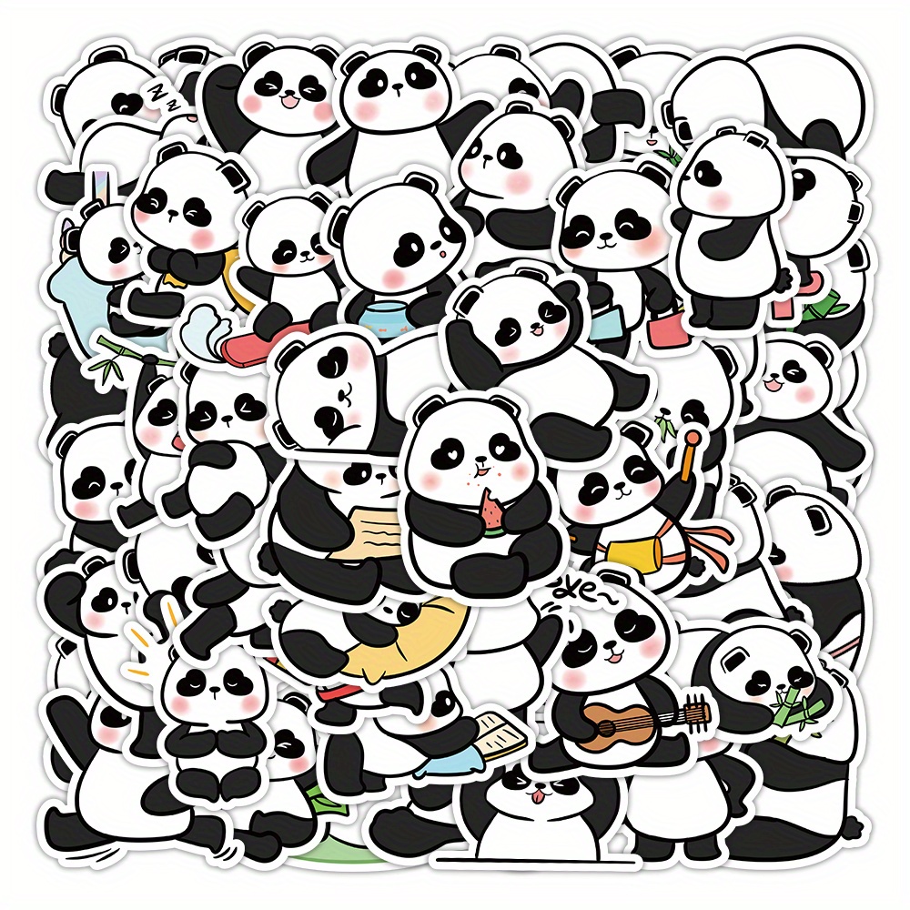 Panda Stickers Cartoon Cute Animal Waterproof Self adhesive - Temu