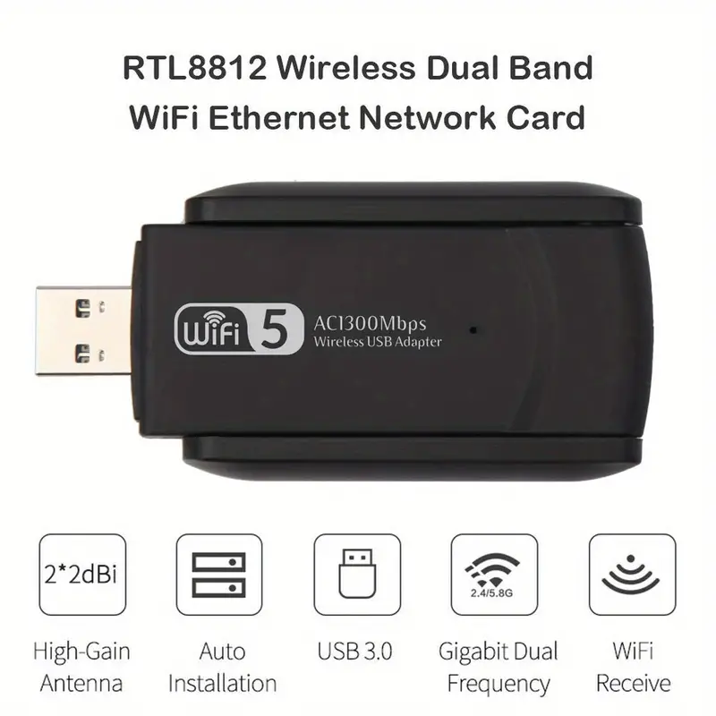 black dual band usb3 0 wifi adapter details 2
