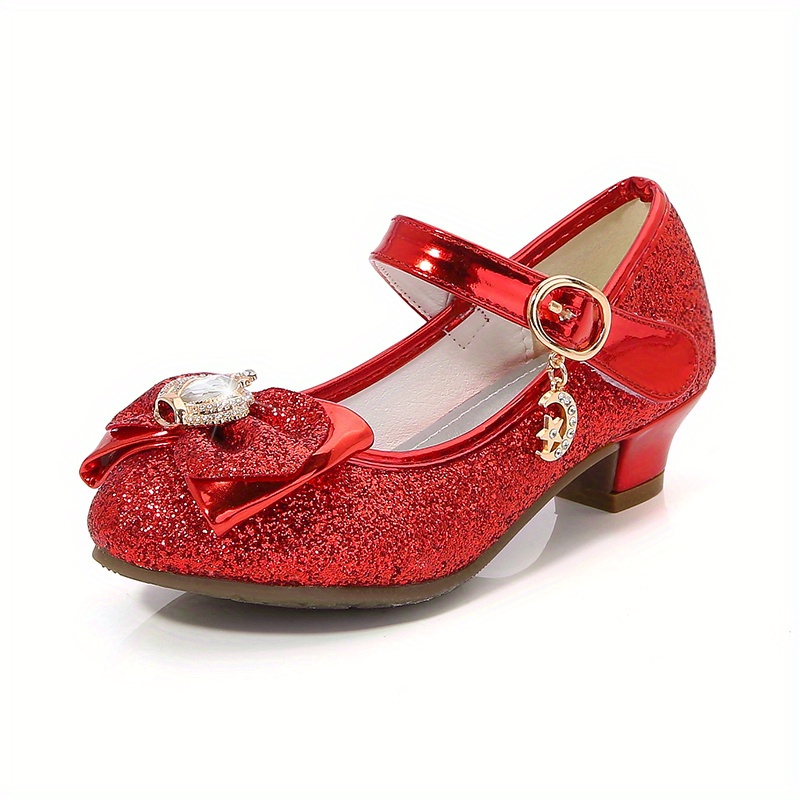 Talons Hauts Fille Frozen Chaussures Princesse Elsa Frozen - Talons Hauts Pailletés - Pour Déguisement Et Fête Chaussure Talon Enfant Fille Princesse