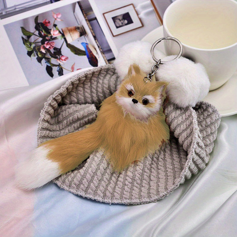 Fox Fur cute squirrel key chain/ Bag accessory/ Car decor – Kidospark