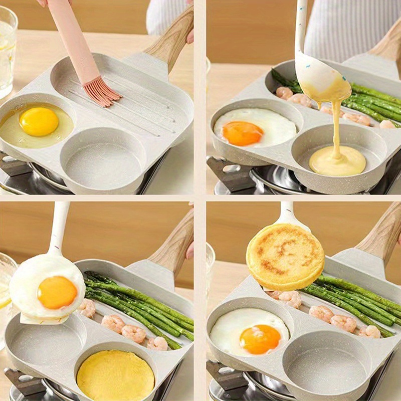 MyLifeUNIT Sartén para huevos de 4 tazas antiadherente, sartén para huevos  fritos para desayuno, panqueques, hamburguesas, sándwiches, adecuada para