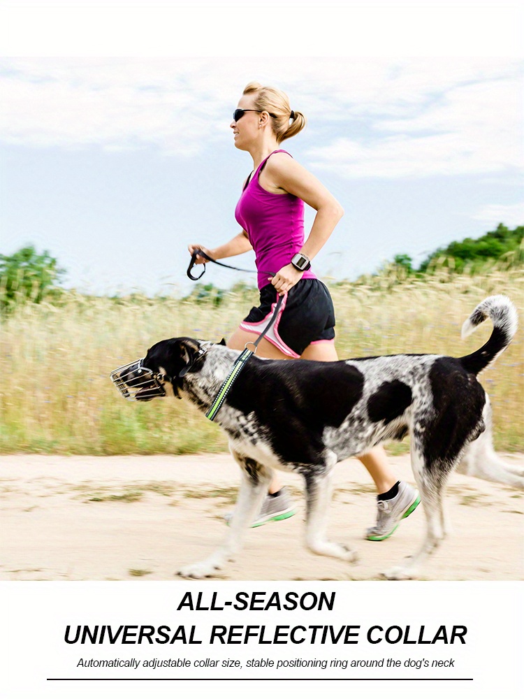 Adjustable Pet Collar Universal Reflective Telescopic Collar Temu