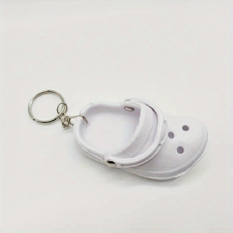 1pcs/4pcs Luggage Tag Hole Keychain PVC Shoe Charms Decoration Cute Soft Key Chain Ring,Temu