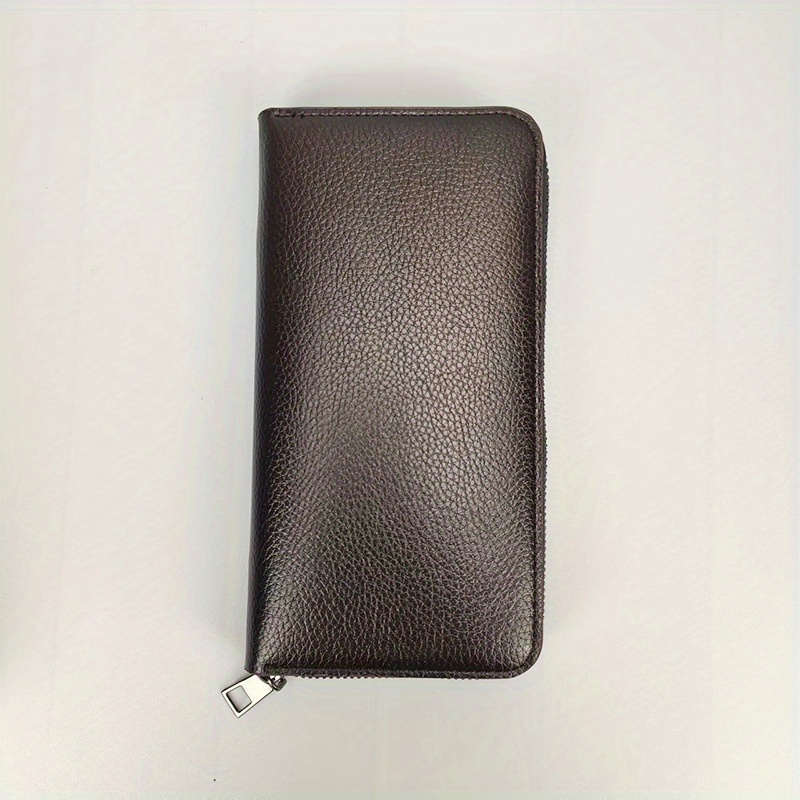 Men's Zipper Wallet Business Card Holder