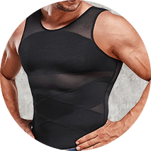 Scarboro Men's Tummy Control Shapewear Top Skinny Stretchy - Temu