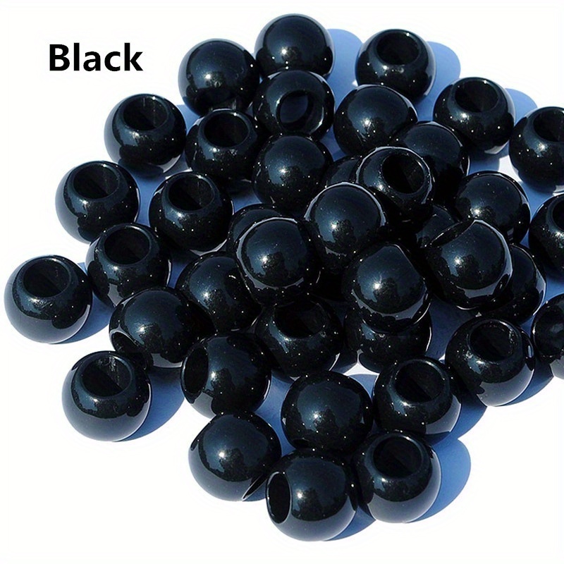 Acrylic Beads With Side Hole Ab Color Large Hole - Temu