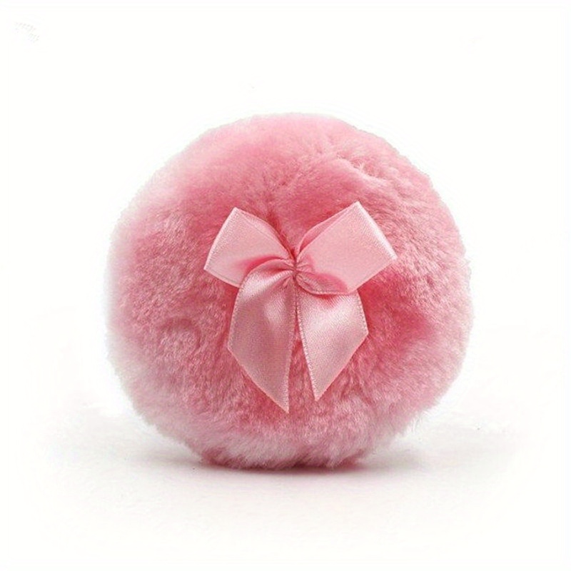 Large Fluffy Powder Puff Jumbo Round Peach Shaped Body - Temu