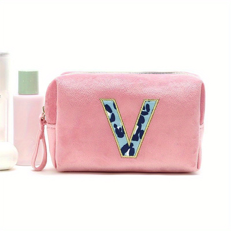 Ins Houndstooth Cosmetic Bag Fashion Literary Zipper Letter Lable Small  Storage Bag Female Girls Camvas Pencil Case Makeup Bags