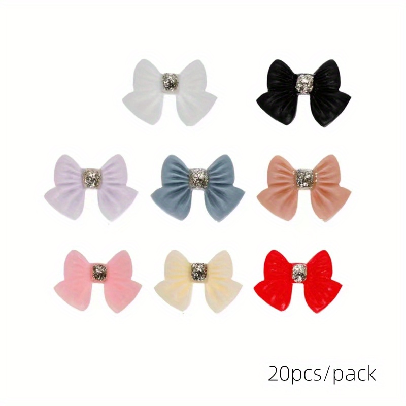 20 Pcs Pack Mix Color Aurora Butterfly Aurora Skirt Bear Nail Art ...