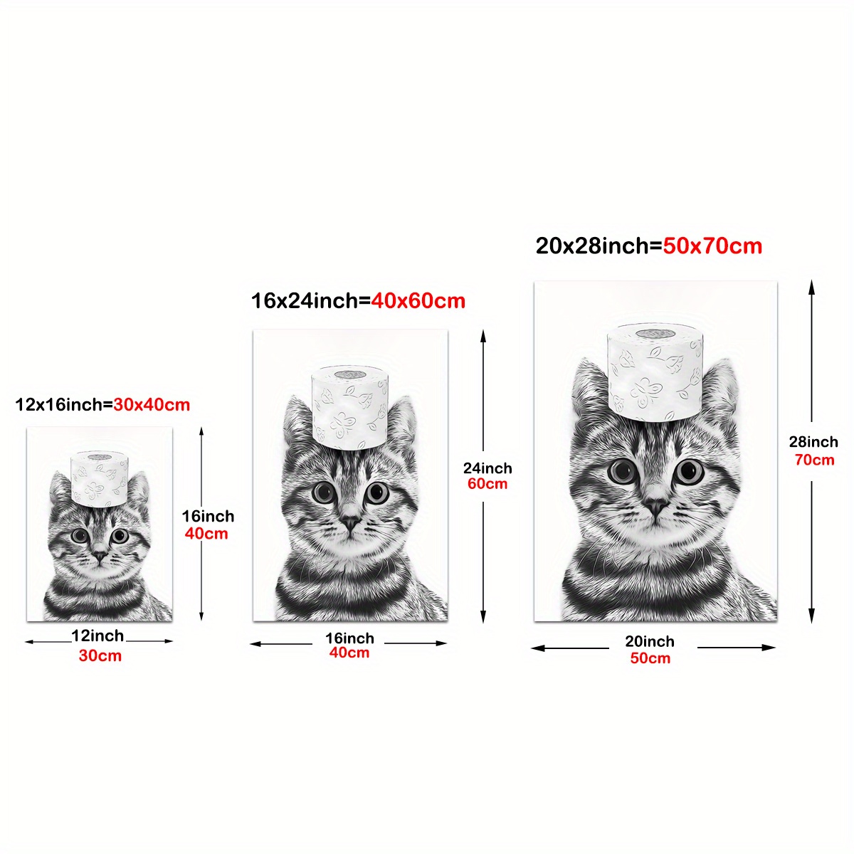 Cute Cat Art Canvas Poster Raccoon Wall Art Print Canvas Temu Australia