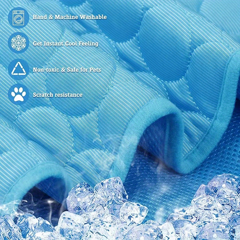Dog Pillow Washable Dog Cooling Mat Ice Silk Pet Self Cooling Pad