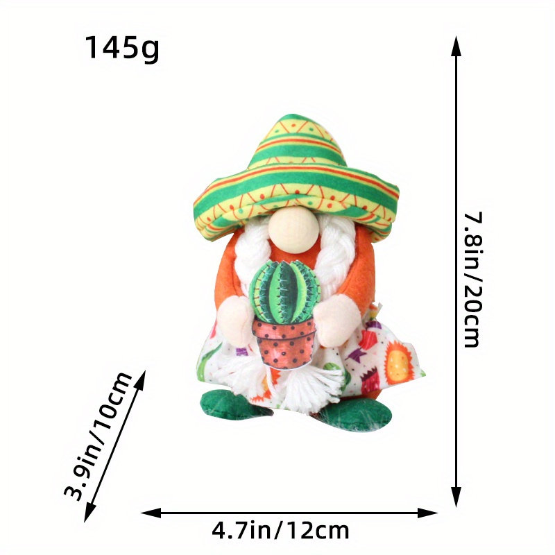 Mexican Carnival Gnome Plush Doll Cute Guitar Holding Gnome - Temu