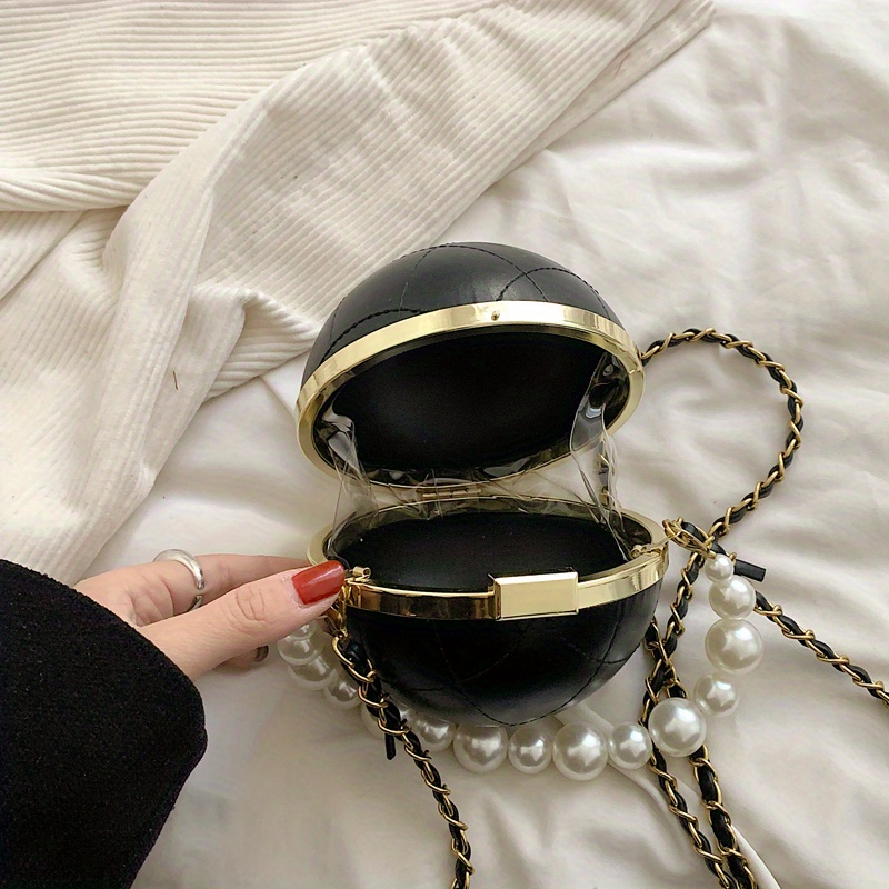 Chanel vip gift pearl ball clutch bag