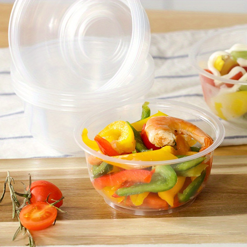 OEM Wholesale high quality round 120ml transparent plastic bowl with lid  for dessert Manufacturer and Factory