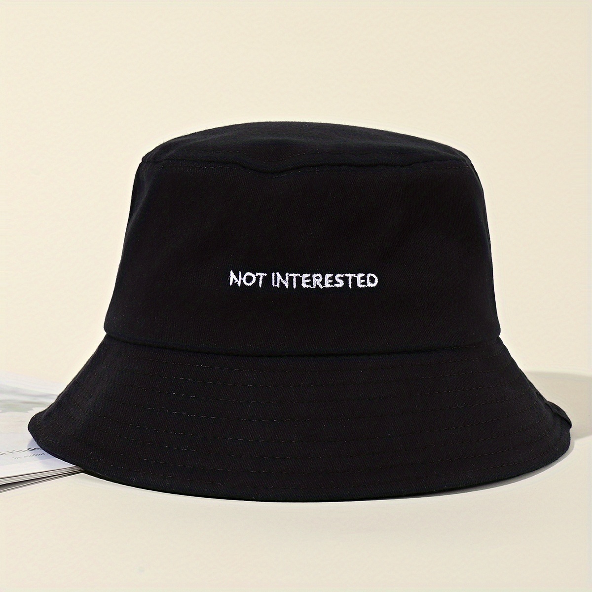 TEMU Not Embroidery Bucket Hat Lightweight   Sunscreen