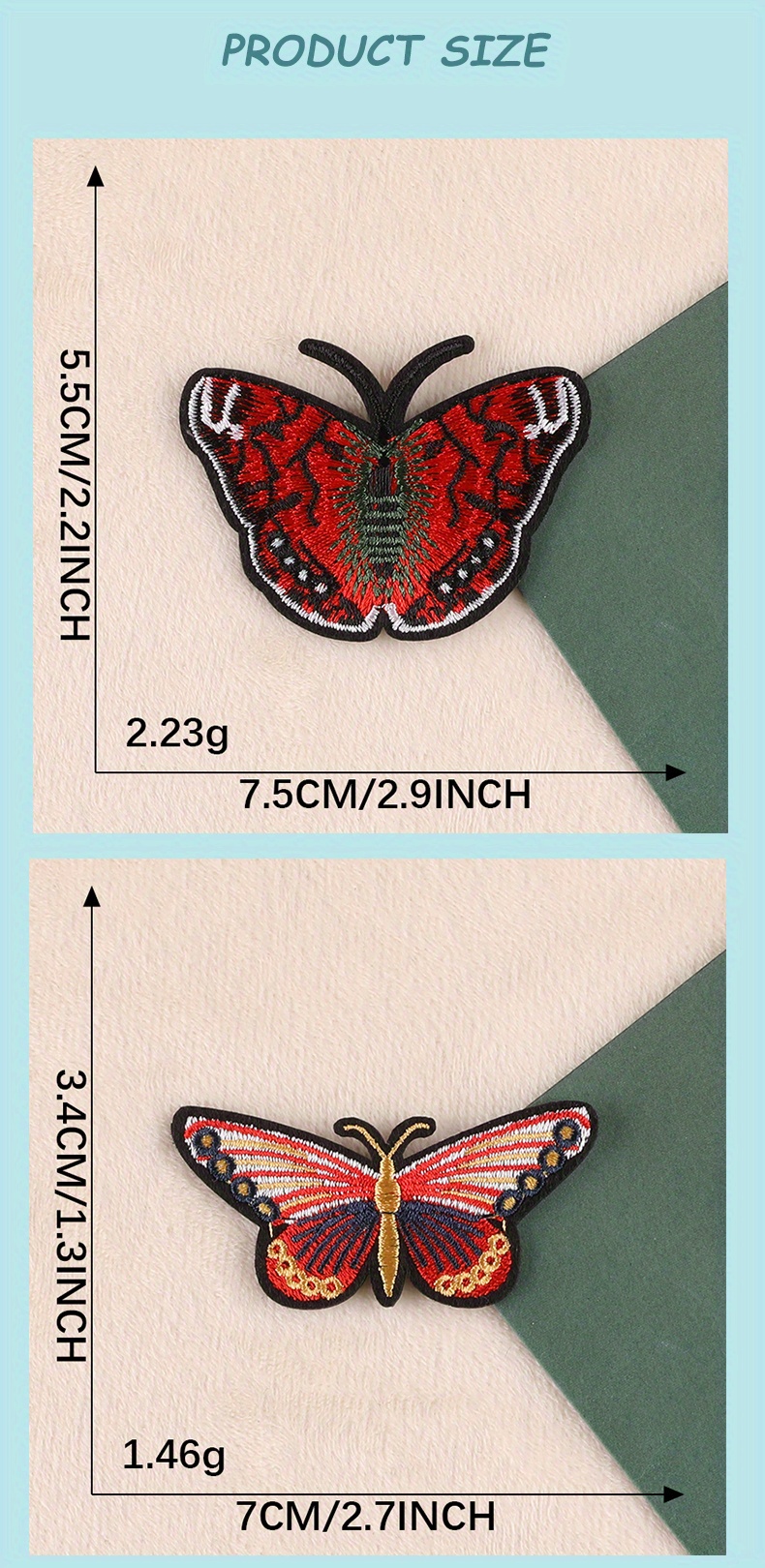Colorful Butterfly Embroidered Patch Diy Iron Sew Badge Temu Australia