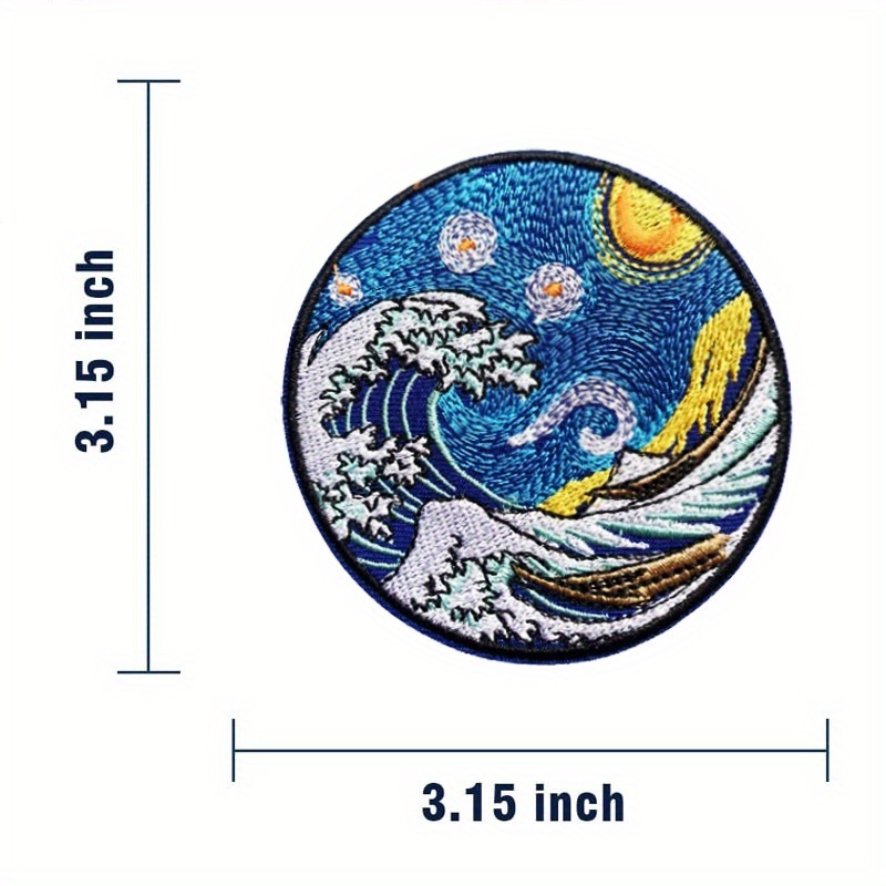 15pcs Cool Patches For Clothes Van Gogh Patches For Backpack Outdoors Iron  On Patches For Jackets Jeans And Hat