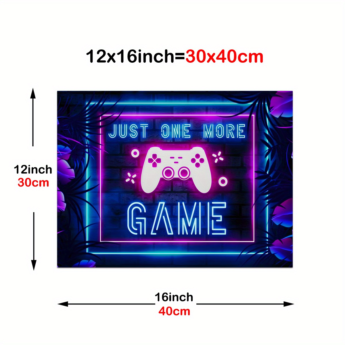 Toile Gamer Manette - 30x40cm - Jeux Vidéo - Affiche Poster
