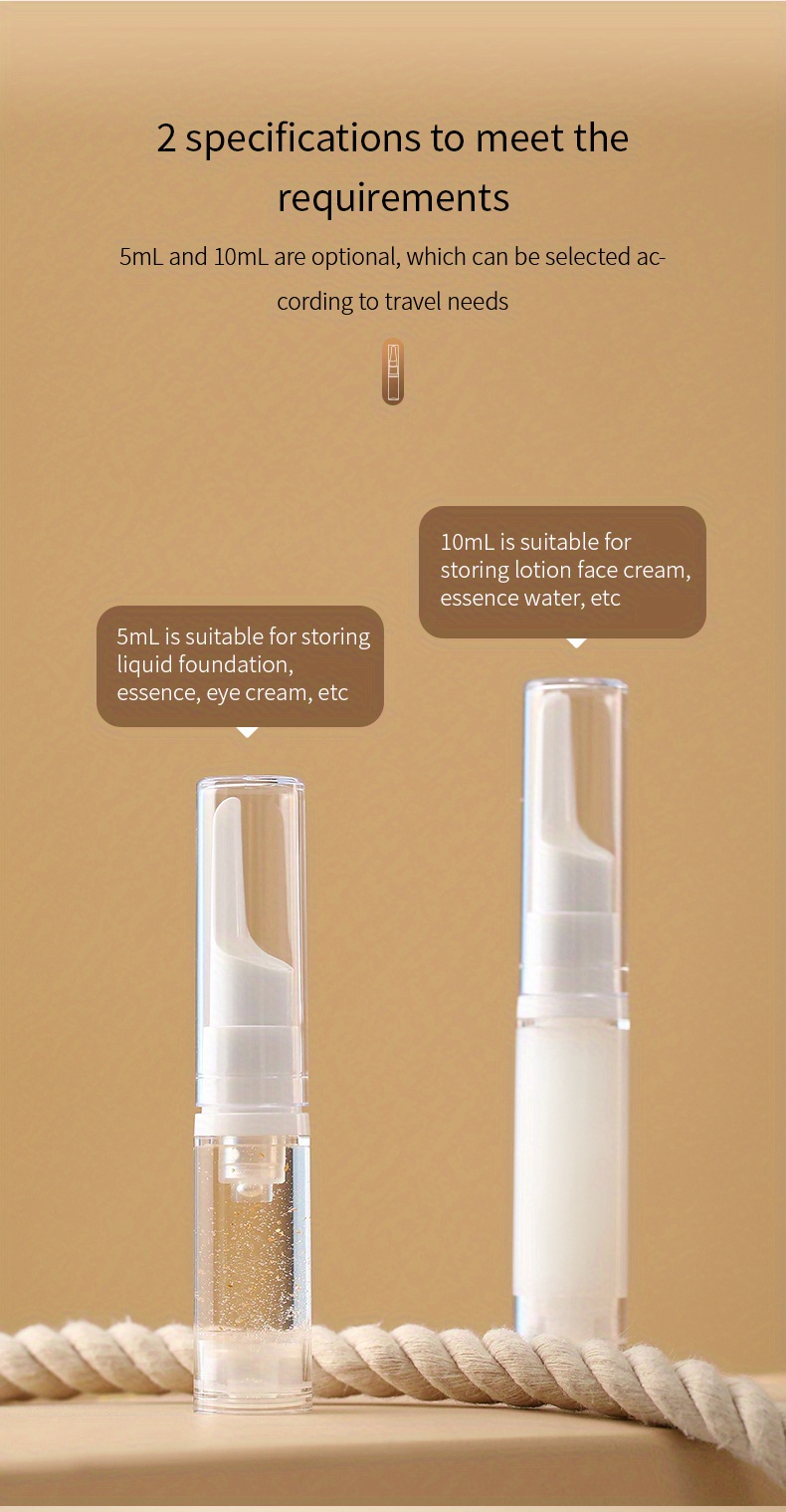 Refillable Airless Pump Bottles For Eye Serum Cream And Temu