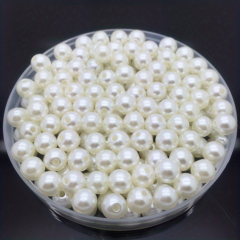 Imitation Pearl Acrylic Beads Round Shape Loose Spacer Beads - Temu