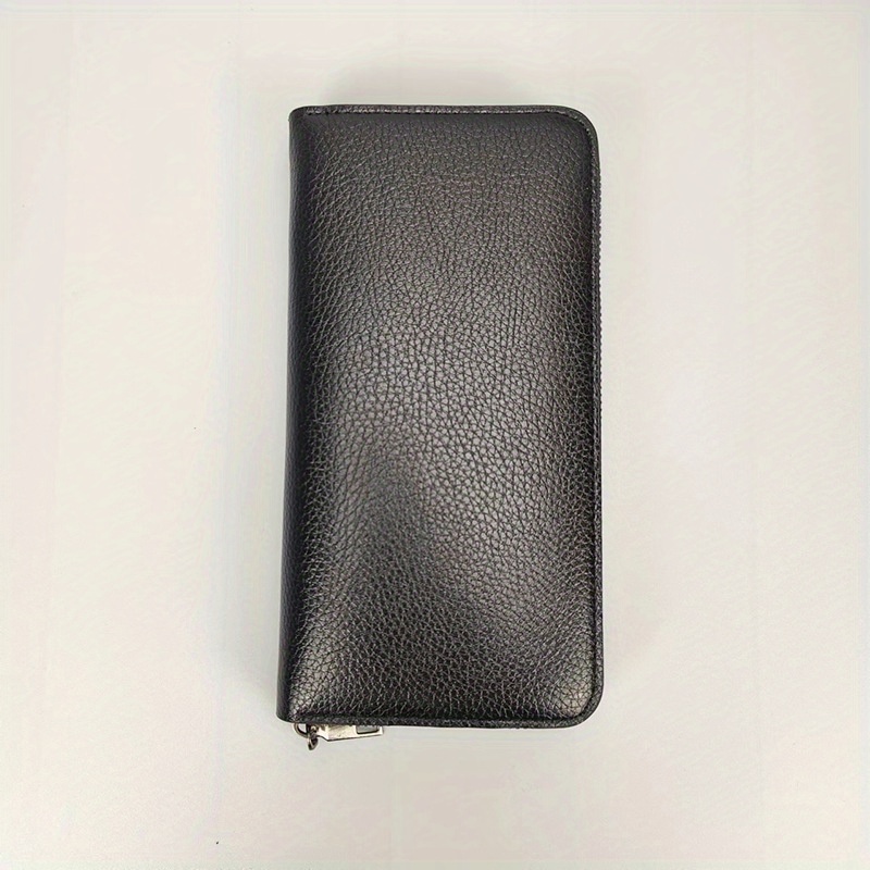 Men's Zipper Wallet Business Card Holder