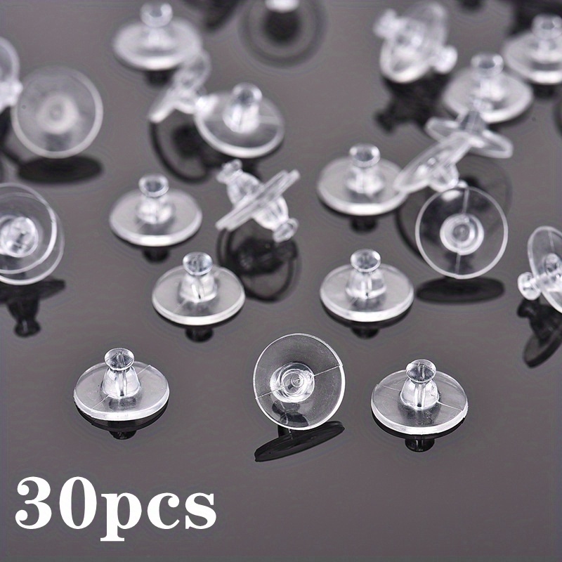 500 Pieces Clear Earring Backs Safety Rubber Earring Clutch Earring Pads  for Women