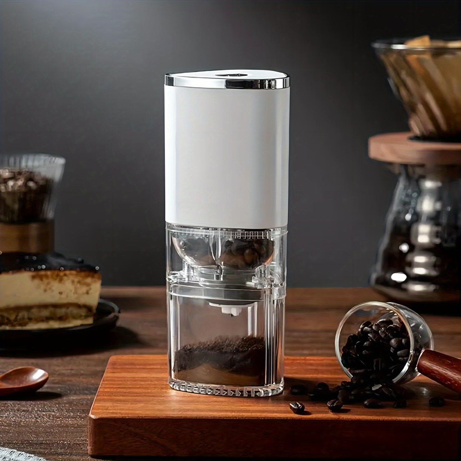 Nueve&Five Adjustable Coffee Grinder Electric, Cordless Coffee