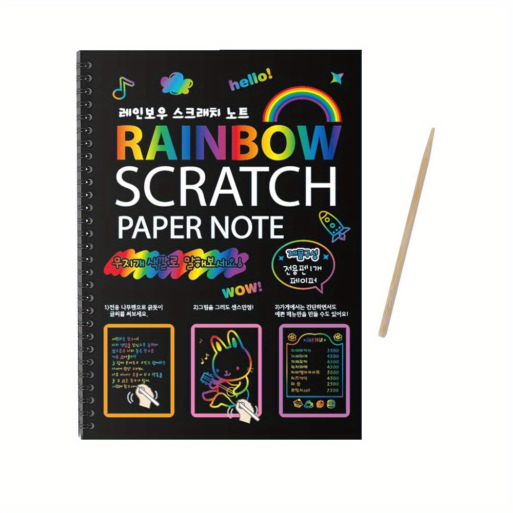 Scratch Art for Kids, Scratch Art Supplies for Girls Ages 4 5 6 7 8-12  Valentine' s Party Favors- 100Pcs Magic Black Scratch Paper Art Set for  Boys