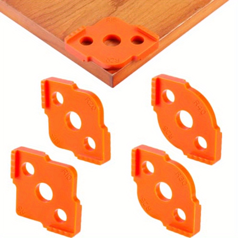 4 Packs Corner Jig Router Templates, Jig Corners, Routing Rounded Corners Router Bit Templates For Woodworking Routing