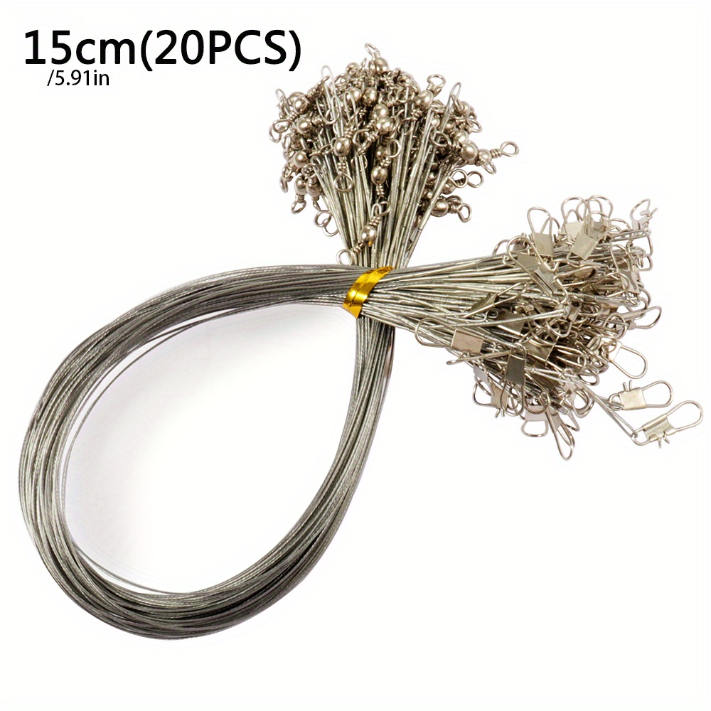 100x Fishing Balance Rigs Arm Connector Stainless Steel Fishing Line Wire  9cm 10.5x1.8cm 